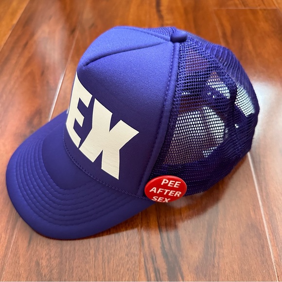 Unisex SEX SnapBack Hat with Removable “Pee After Sex” Pin - Picture 2 of 6